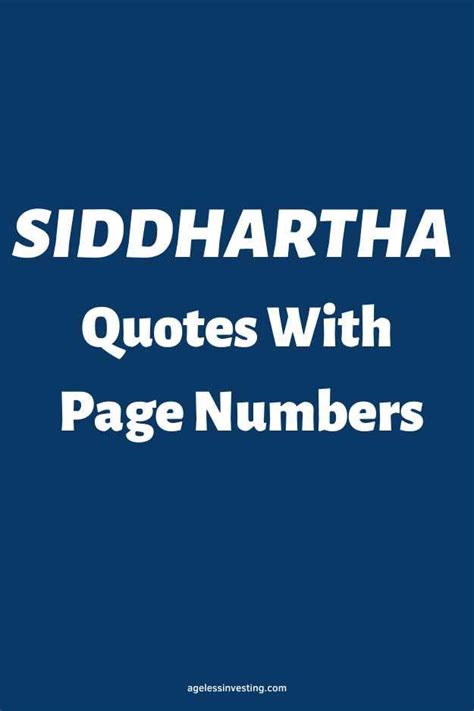 siddhartha quotes with page numbers